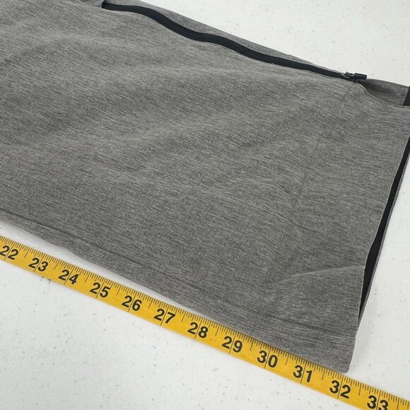 Linksoul XL Gray Heather Hybrid Pants Performance Stretch Zip Ankle Golf Travel - Picture 6 of 14